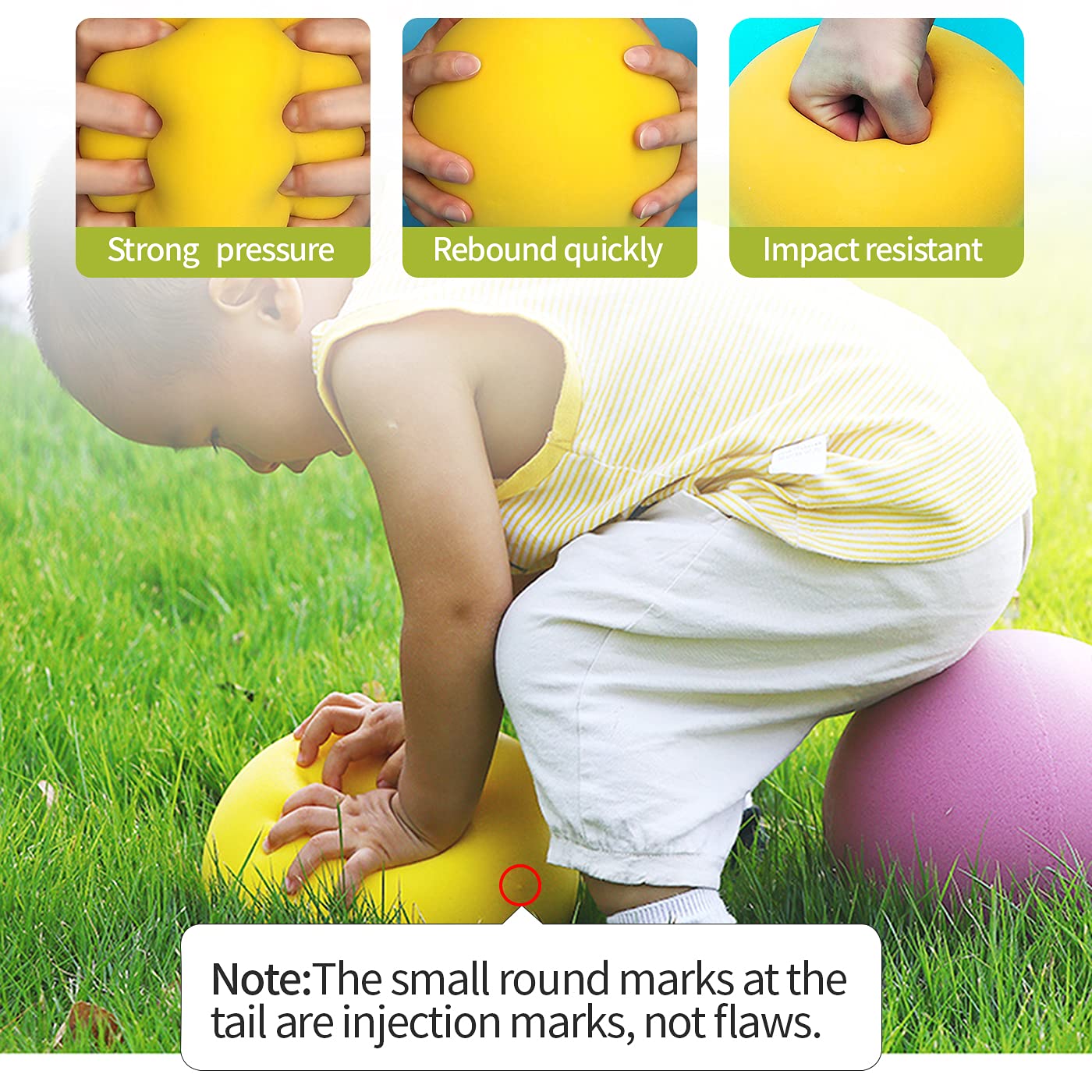Buhoet 7-Inch Silent Foam Ball - Soft, Lightweight, and Bouncy for Indoor and Outdoor Play, Safe for Kids