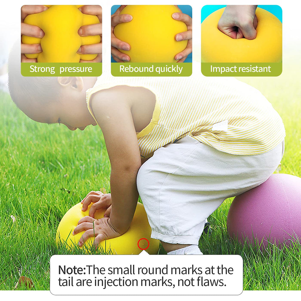 Buhoet 7-Inch Silent Foam Ball – Soft, Lightweight, and Safe for Toddlers (Yellow)