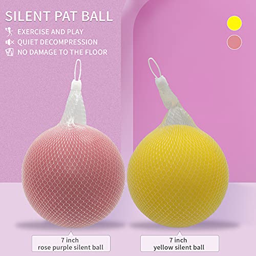 Buhoet 7-Inch Silent Foam Ball – Soft, Lightweight, and Safe for Toddlers (Yellow)