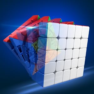 Bukefuno Moyu Meilong 5x5 M Magnetic Speed Cube - Stickerless, Medium-Strength Magnets, Affordable 5x5x5 Puzzle