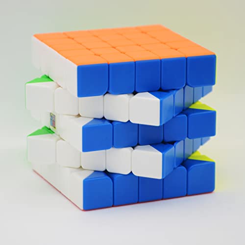 Bukefuno Moyu Meilong 5x5 M Magnetic Speed Cube - Stickerless, Medium-Strength Magnets, Affordable 5x5x5 Puzzle