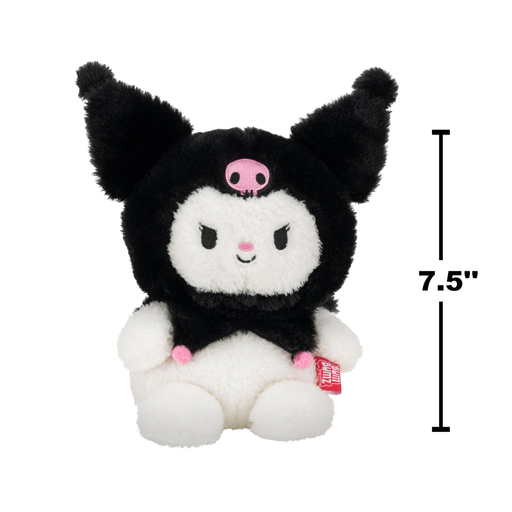 BumBumz 7.5-Inch Classic Kuromi Plush - Sanrio Collectible Beanbag Toy by Jazwares