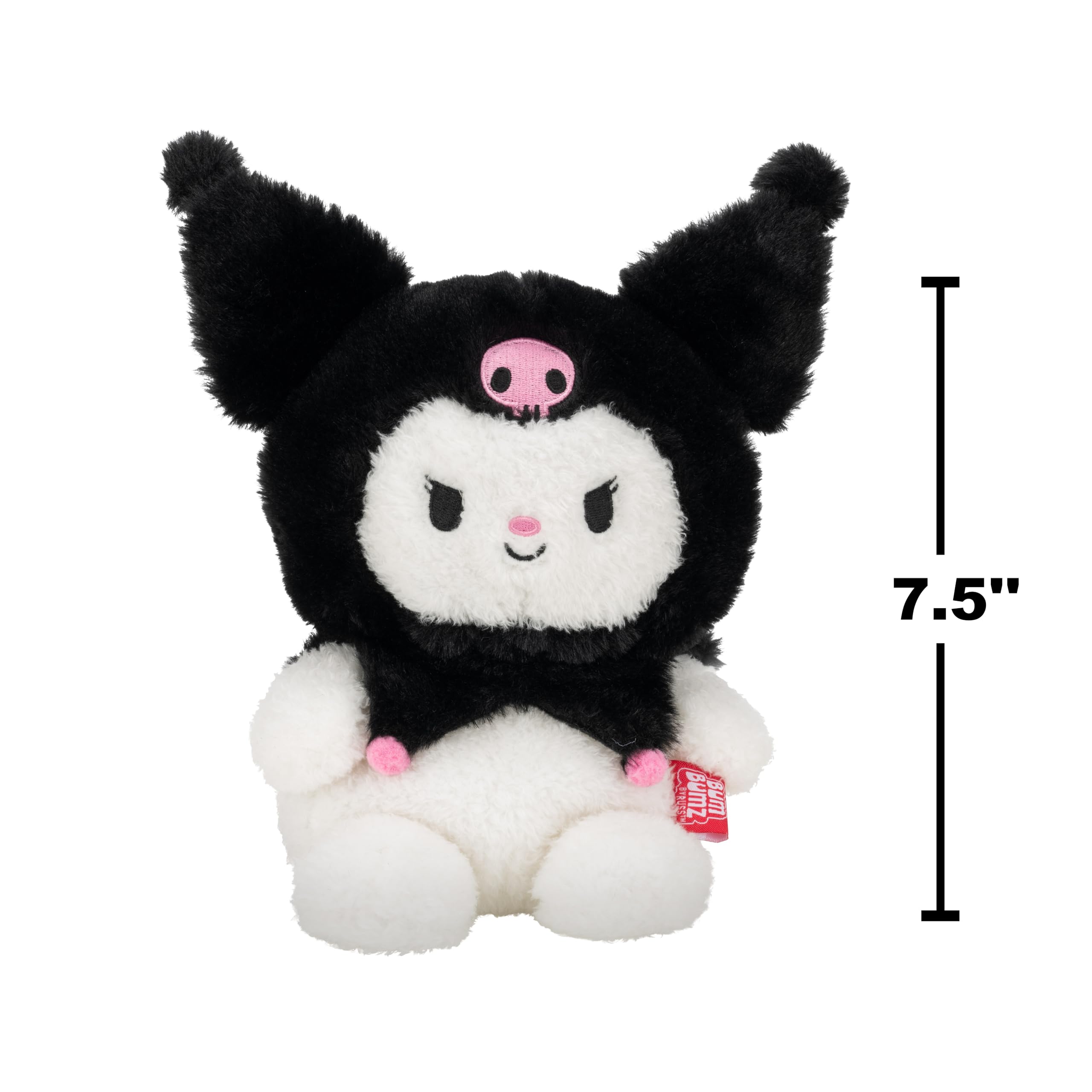 BumBumz 7.5-Inch Classic Kuromi Plush - Sanrio Collectible Beanbag Toy by Jazwares