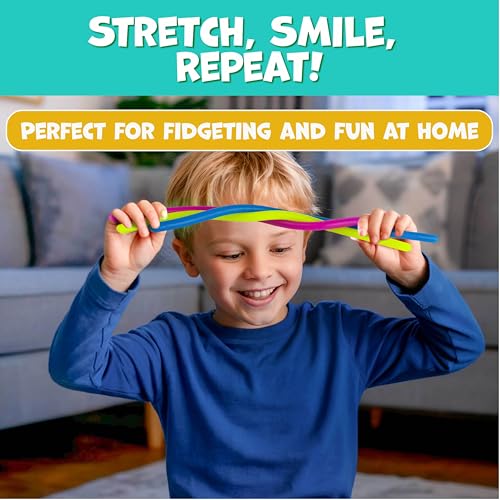 BUNMO Stretchy Strings 6-Pack: Sensory Fidget Toy for Kids 3+ – Latex-Free, Non-Mouthable