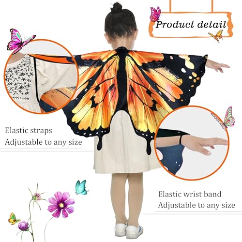 Butterfly Wings Costume Set for Girls – Fairy Dress-Up with Mask & Headband