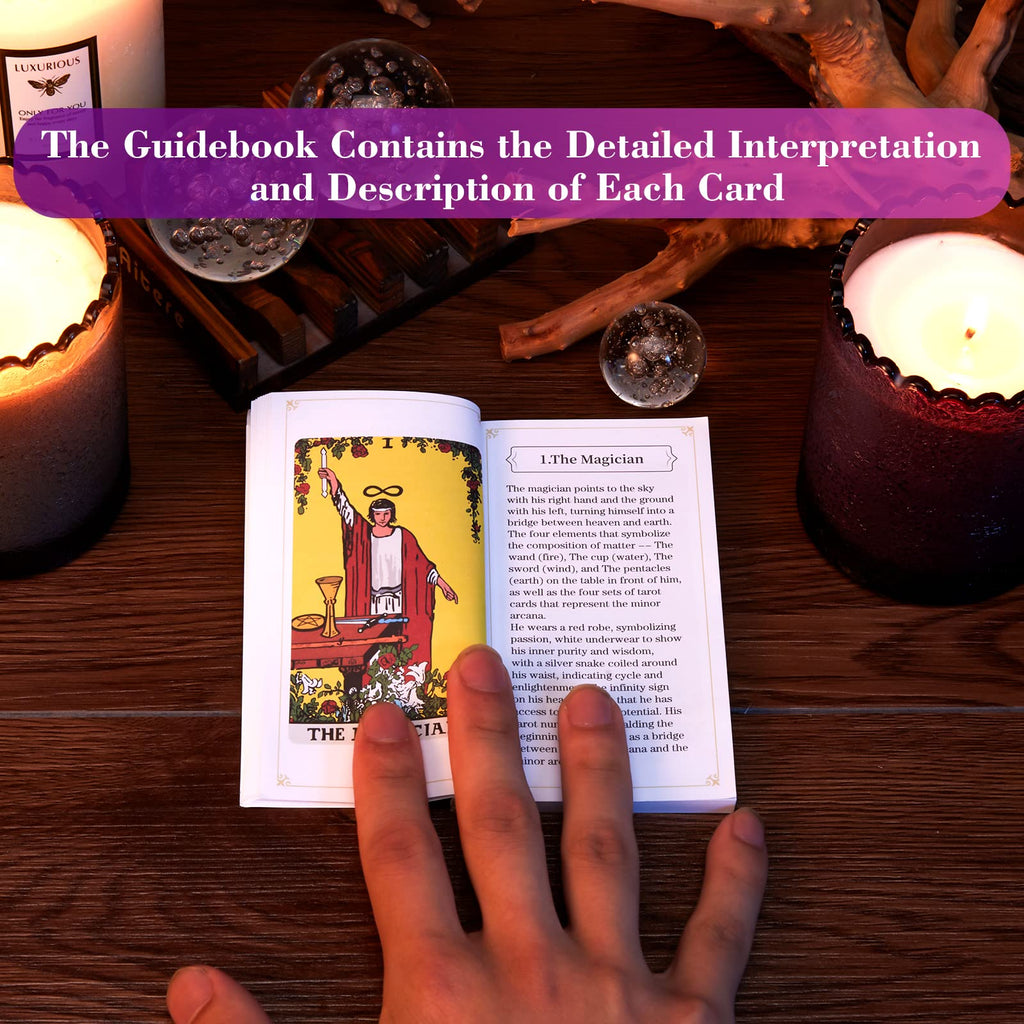 BWTY Tarot Deck for Beginners: 78 Cards with Keywords, Astrology, Chakra Cards, and Full Guidebook