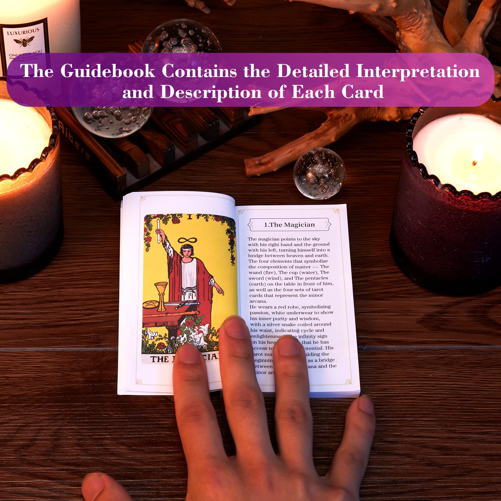 BWTY Tarot Deck for Beginners: 78 Cards with Keywords, Astrology, Chakra Cards, and Full Guidebook