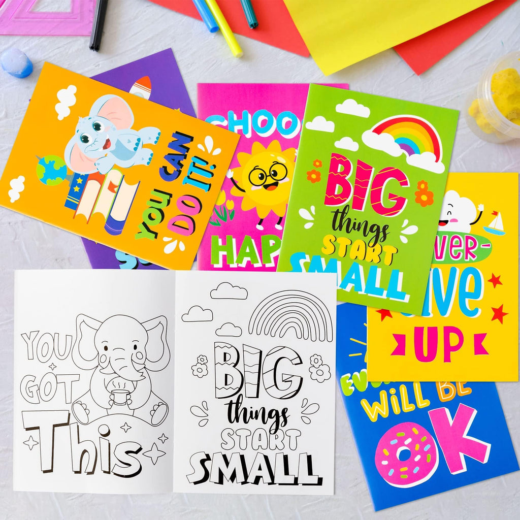 BZaber 24-Pack Positive Affirmations Coloring Books - 8.5x11 Inch Inspirational Coloring Booklets for Kids, Back to School Gifts, Party Favors