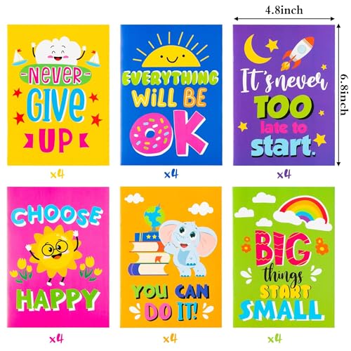 BZaber 24-Pack Positive Affirmations Coloring Books - 8.5x11 Inch Inspirational Coloring Booklets for Kids, Back to School Gifts, Party Favors