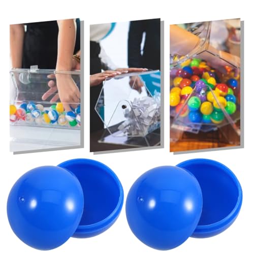 Cabilock 50-Piece Blue Plastic Bingo Balls - 3cm Openable Raffle Balls for Parties, Bingo, and Games