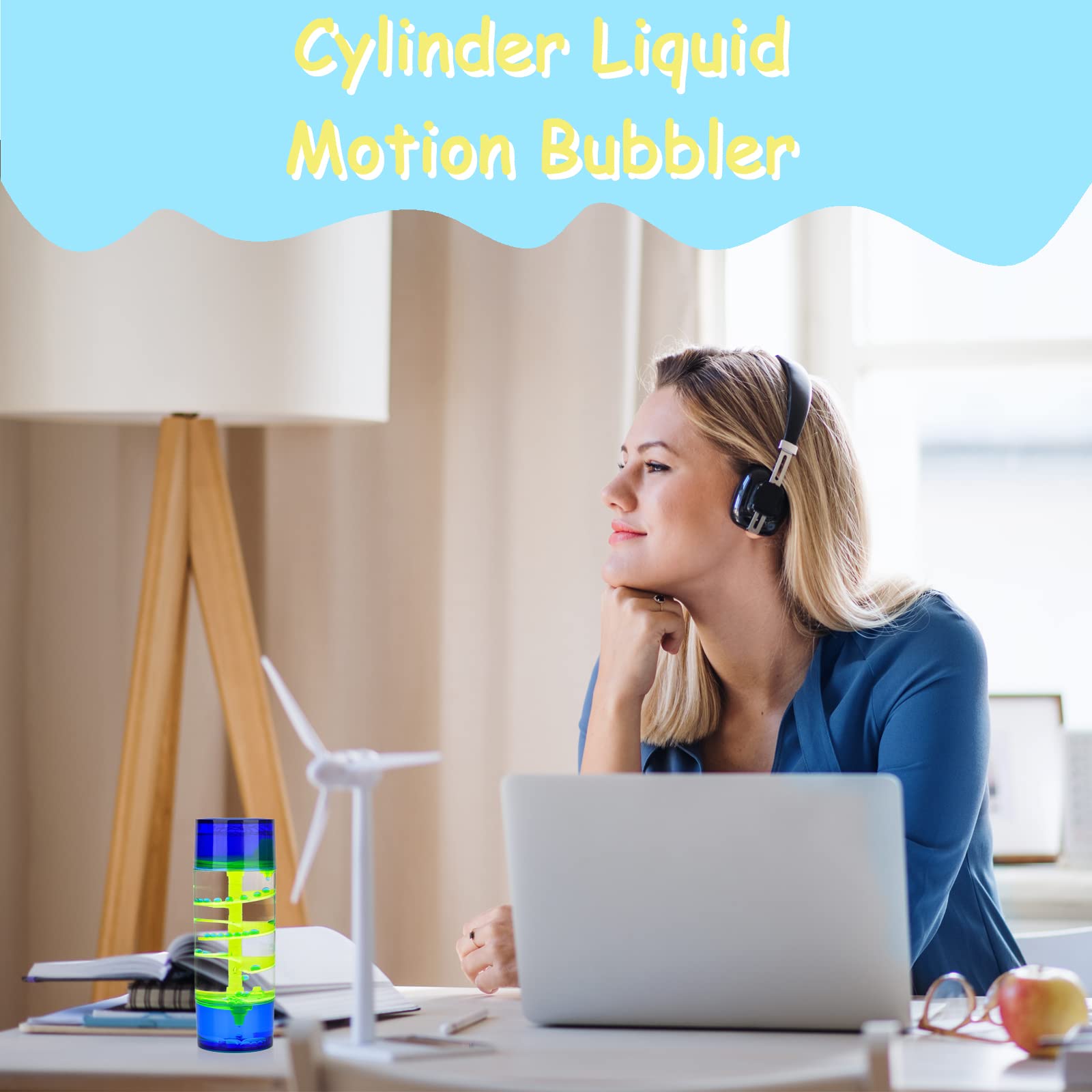 CAILINK Liquid Motion Bubbler – Cylinder Timer for Sensory Play and Relaxation