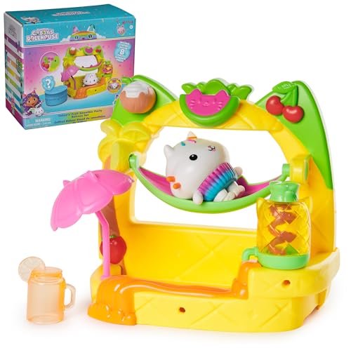 Cakey’s Fruit Smoothie Balcony Playset – 8-Piece Gabby's Dollhouse Toy with Surprise Mason Jar