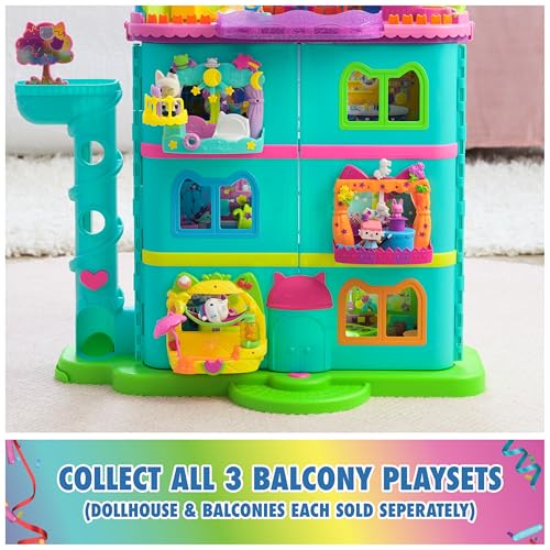 Cakey’s Fruit Smoothie Balcony Playset – 8-Piece Gabby's Dollhouse Toy with Surprise Mason Jar
