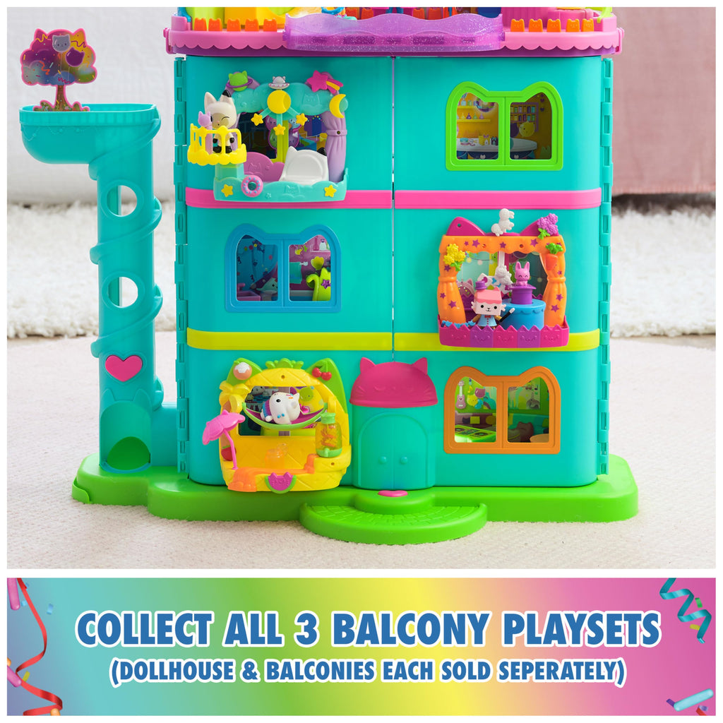 Cakey’s Fruit Smoothie Balcony Playset – 8-Piece Gabby's Dollhouse Toy with Surprise Mason Jar
