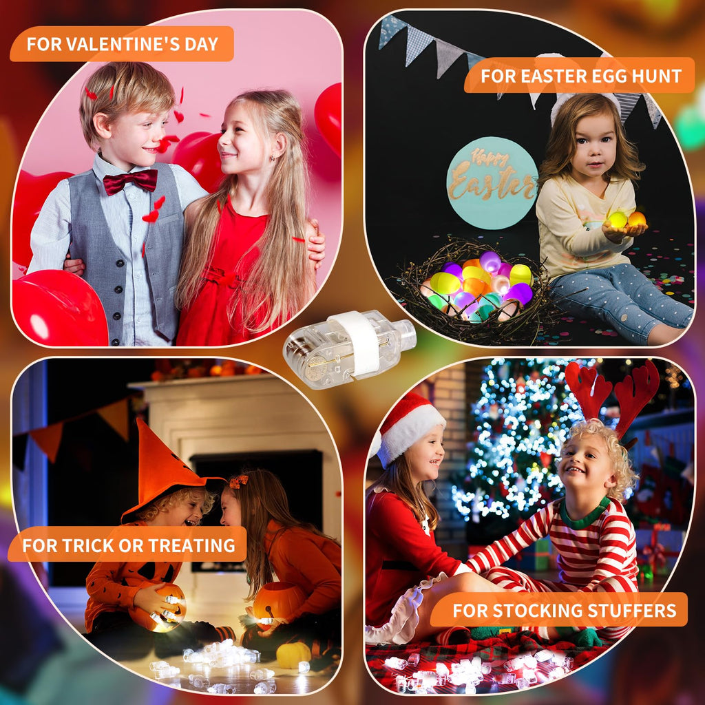 CALIFORNIA CADE 50-Pack White LED Finger Lights: Party Favors & Classroom Prizes