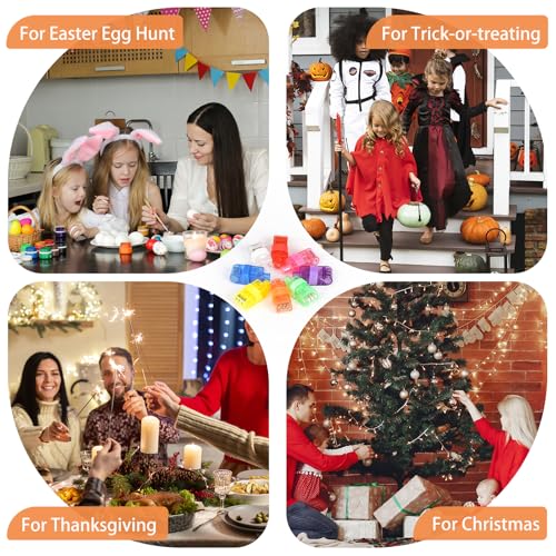 CALIFORNIA CADE ELECTRONIC Finger Lights 50 Pack - 8 Colors LED Finger Flashlights for Parties, Trick or Treat, and Glow Events