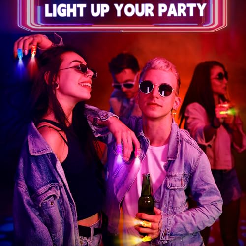 CALIFORNIA CADE ELECTRONIC Finger Lights 50 Pack - 8 Colors LED Finger Flashlights for Parties, Trick or Treat, and Glow Events