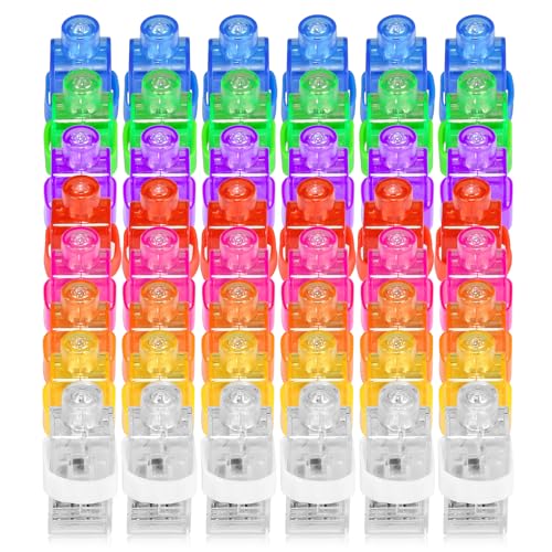 CALIFORNIA CADE ELECTRONIC Finger Lights 50 Pack - 8 Colors LED Finger Flashlights for Parties, Trick or Treat, and Glow Events
