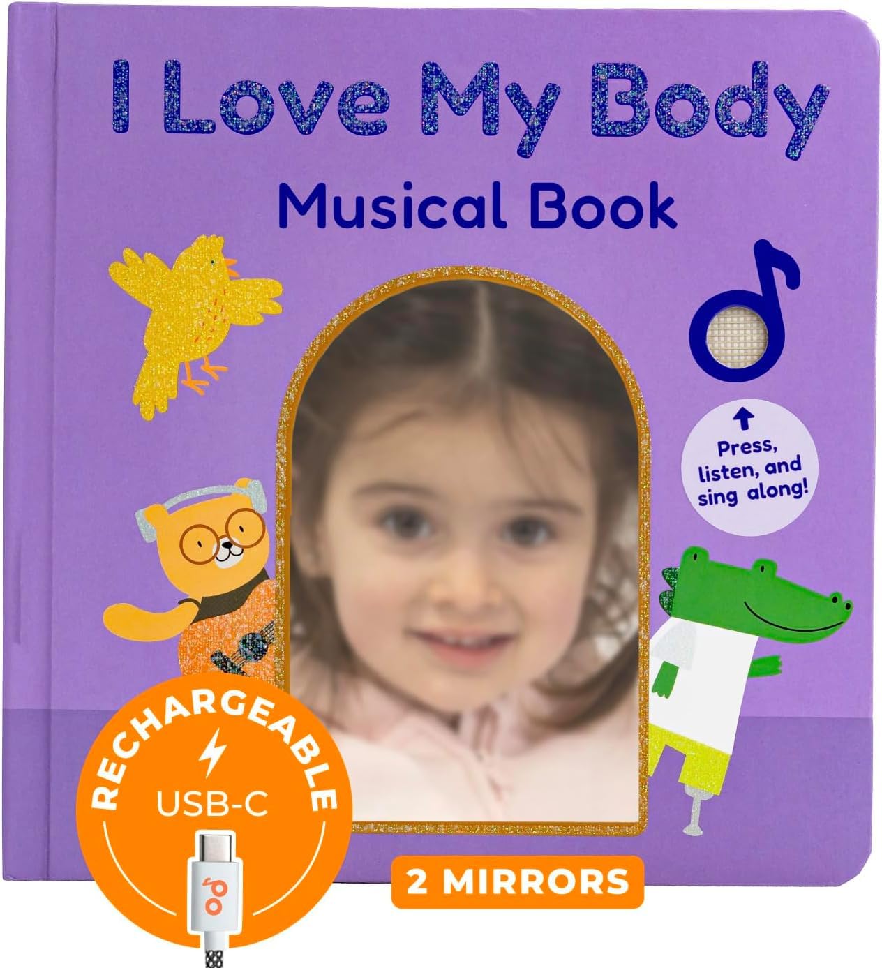Cali’s Books Nursery Rhyme Sound Book for Toddlers 1-3 – Interactive Musical Book with 6 Songs, USB-C Rechargeable