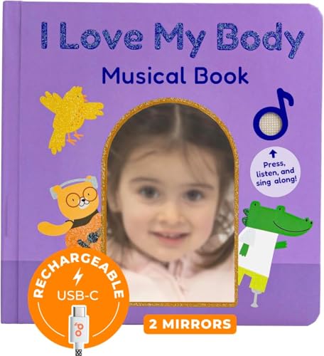 Cali’s Books Nursery Rhyme Sound Book for Toddlers 1-3 – Interactive Musical Book with 6 Songs, USB-C Rechargeable