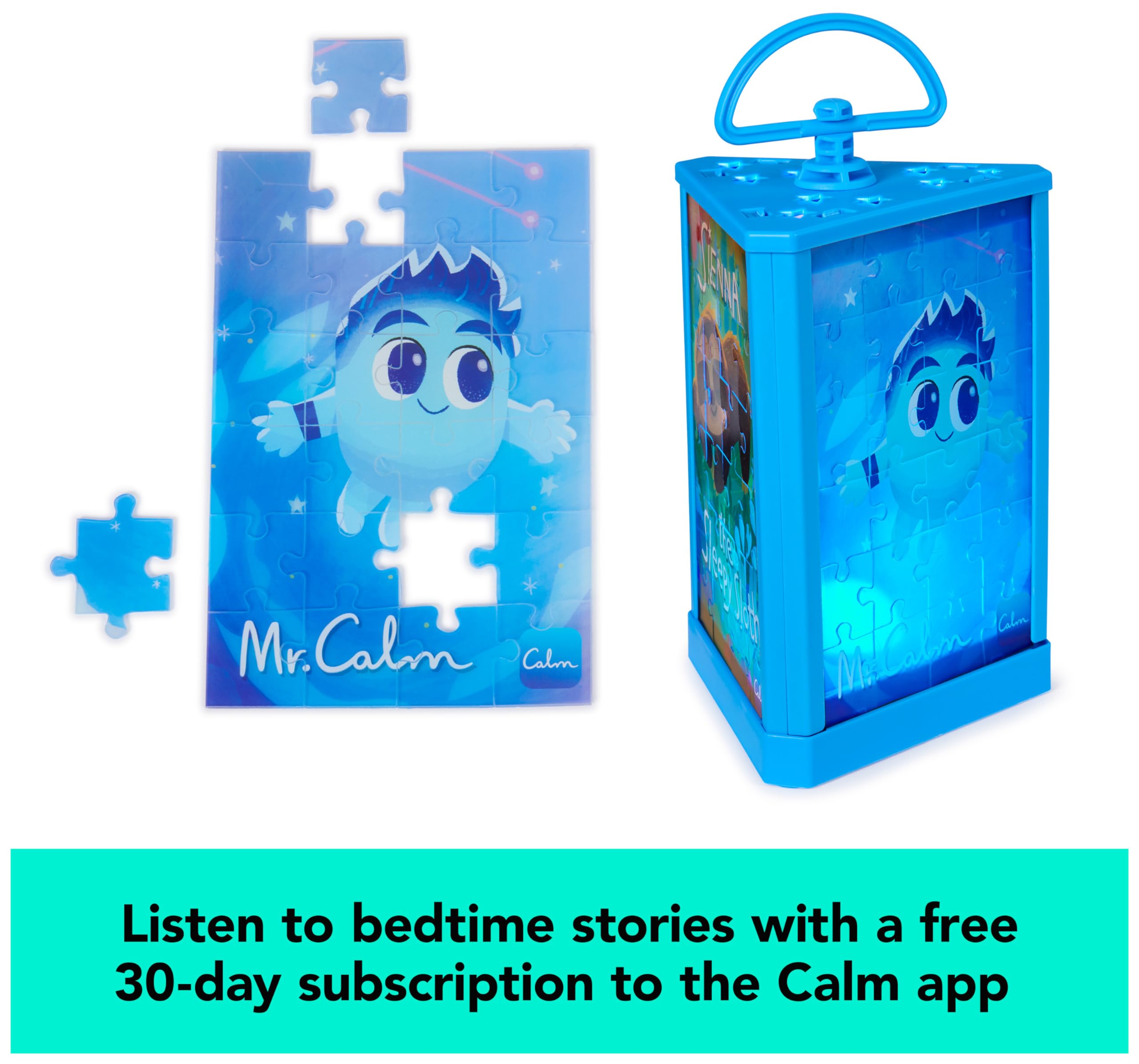 Calm App Glowing Lantern Puzzle: 3x24-Piece Jigsaw with 30-Day Subscription for Relaxation, Ages 5+
