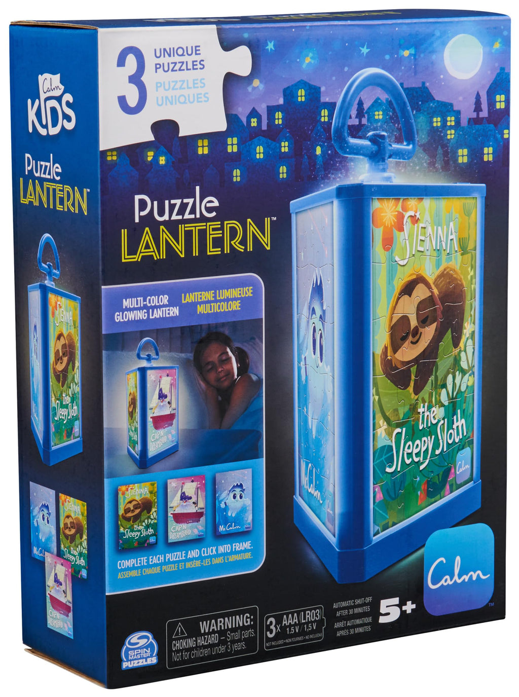 Calm App Glowing Lantern Puzzle: 3x24-Piece Jigsaw with 30-Day Subscription for Relaxation, Ages 5+