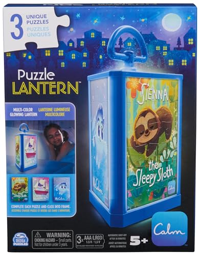 Calm App Glowing Lantern Puzzle: 3x24-Piece Jigsaw with 30-Day Subscription for Relaxation, Ages 5+