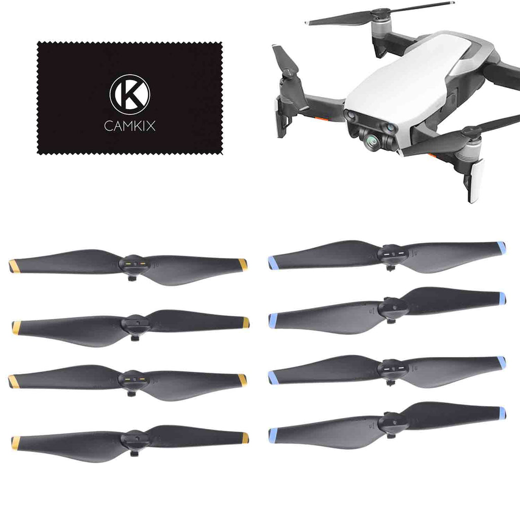 CamKix Replacement Propeller Kit for DJI Mavic Air – 2 Sets (8 Blades Each) – Black