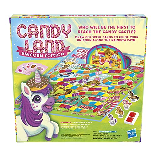 Candy Land Unicorn Edition: No-Reading Preschool Board Game for Ages 3+ (Amazon Exclusive)