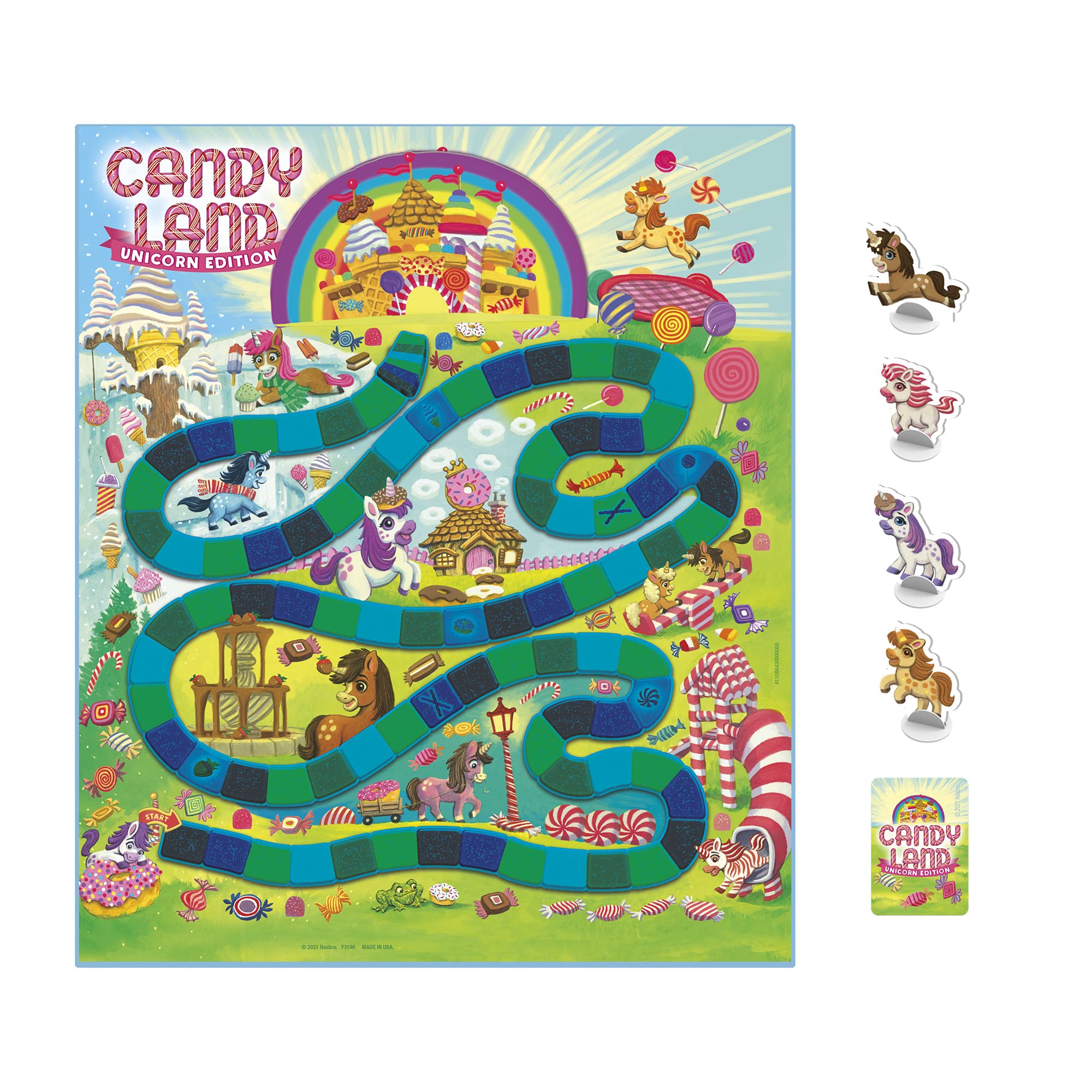 Candy Land Unicorn Edition: No-Reading Preschool Board Game for Ages 3+ (Amazon Exclusive)