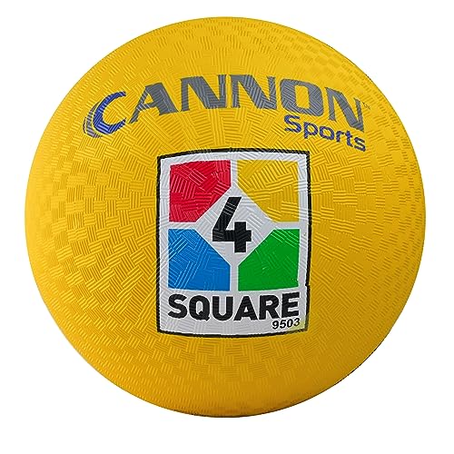 Cannon Sports 8.5 Inch Yellow Playground Ball – Two-Ply Rubber, Texturized Grip for Kickball & Dodgeball