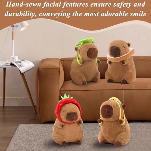 Capibara Plush with Removable Bee Backpack – 9 Inch Kawaii Stuffed Animal Toy