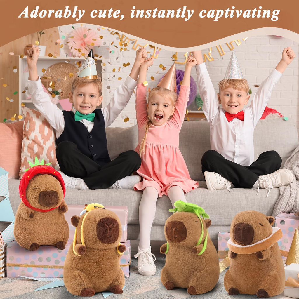 Capibara Plush with Removable Bee Backpack – 9 Inch Kawaii Stuffed Animal Toy