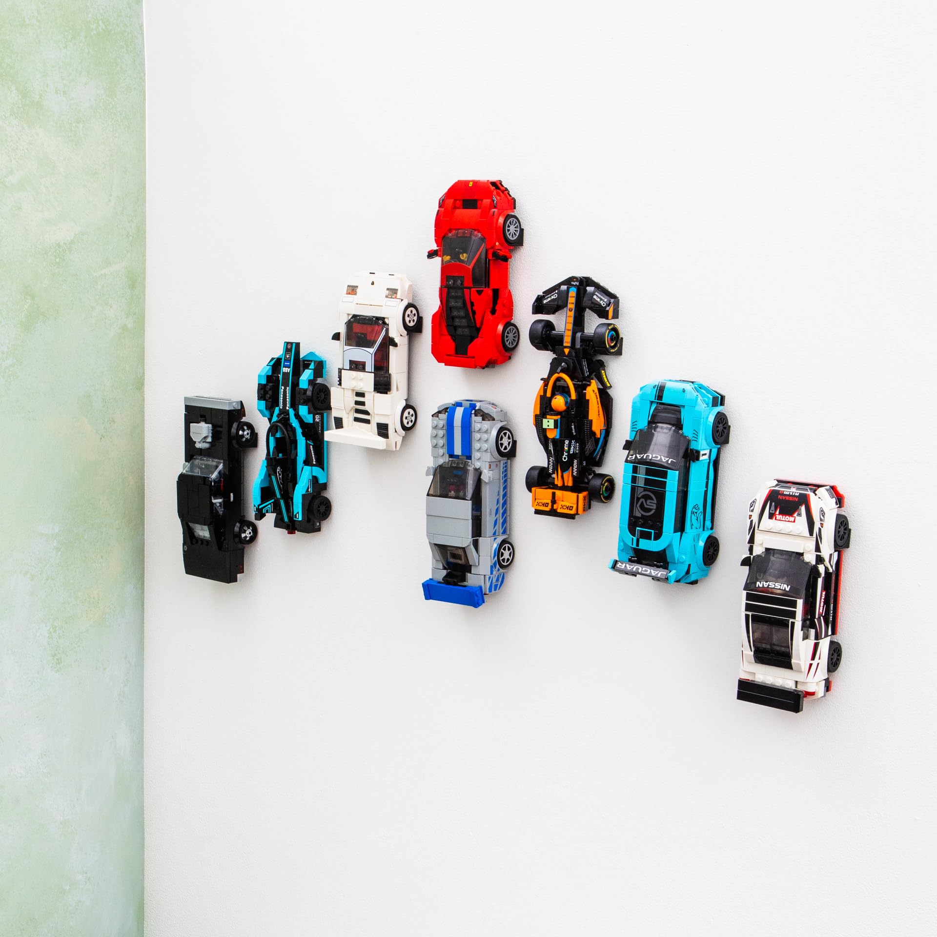 Capricorn Goods Wall Mount Hooks for Speed Champions 8-Wide Cars – 12 Pack, Black, 3D Printed UK