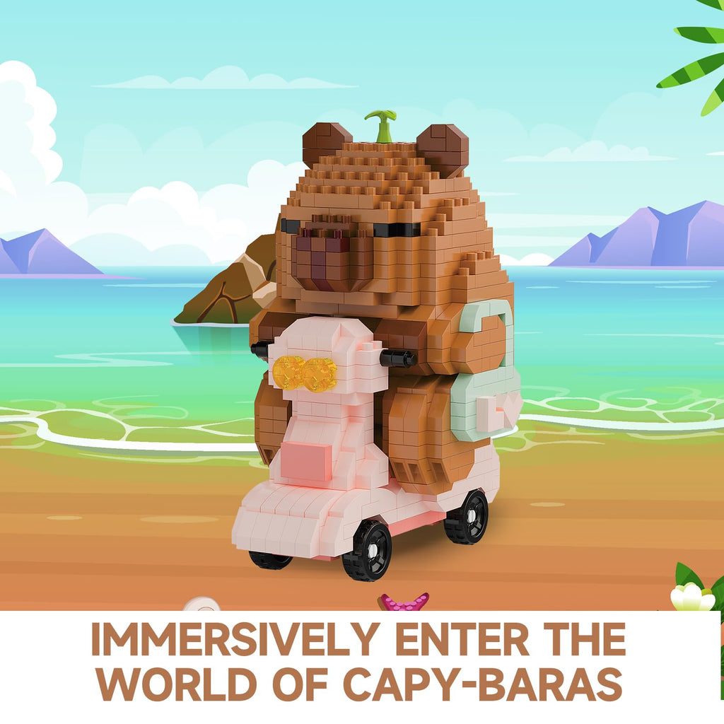 Capybara Micro Building Blocks – Capybara Riding Pig Set (M3148)
