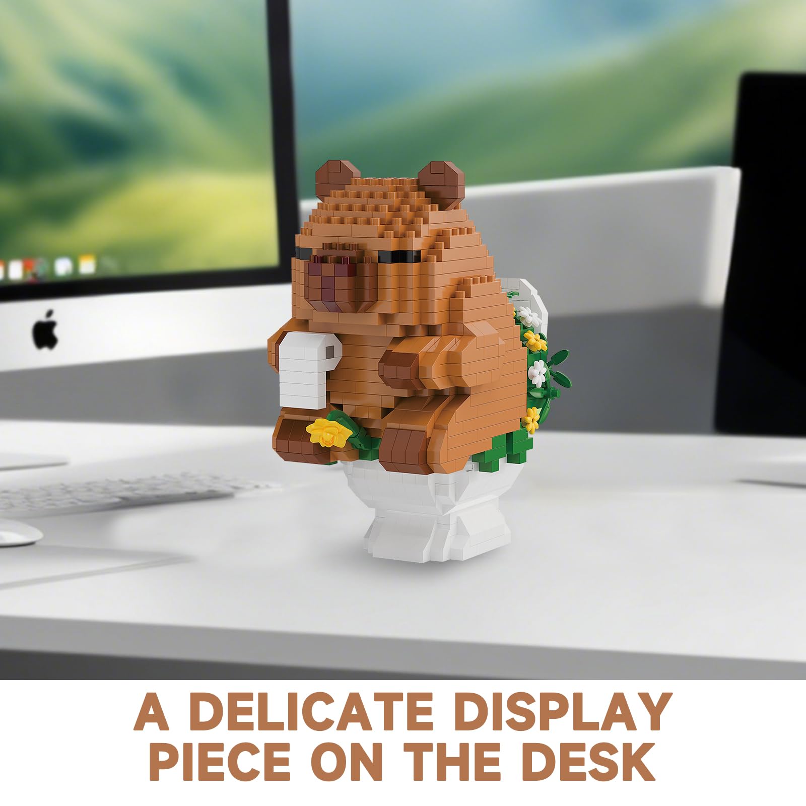 Capybara Mini Building Blocks Set – Humorous Capybara Riding Pig, Fun Assembly Toy for Kids 8+ and Adults