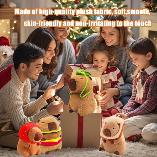 Capybara Plush with Turtle Backpack – Soft Cuddly Stuffed Animal Toy, Cute Birthday Gift for Kids