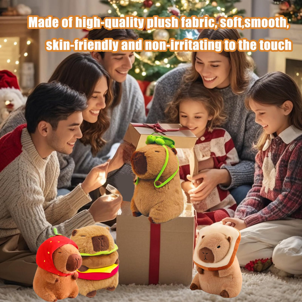 Capybara Plush with Turtle Backpack – Soft Cuddly Stuffed Animal Toy, Cute Birthday Gift for Kids