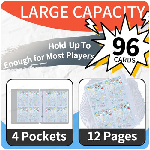 Card Holder for Yoto Cards – 96 Pocket Portable Organizer with Zipper (Blue)
