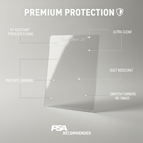 Cardboard Gold Card Saver 2 - Semi-Rigid 3x4 Card Holder, 50-Pack, PSA Approved, Clear Plastic