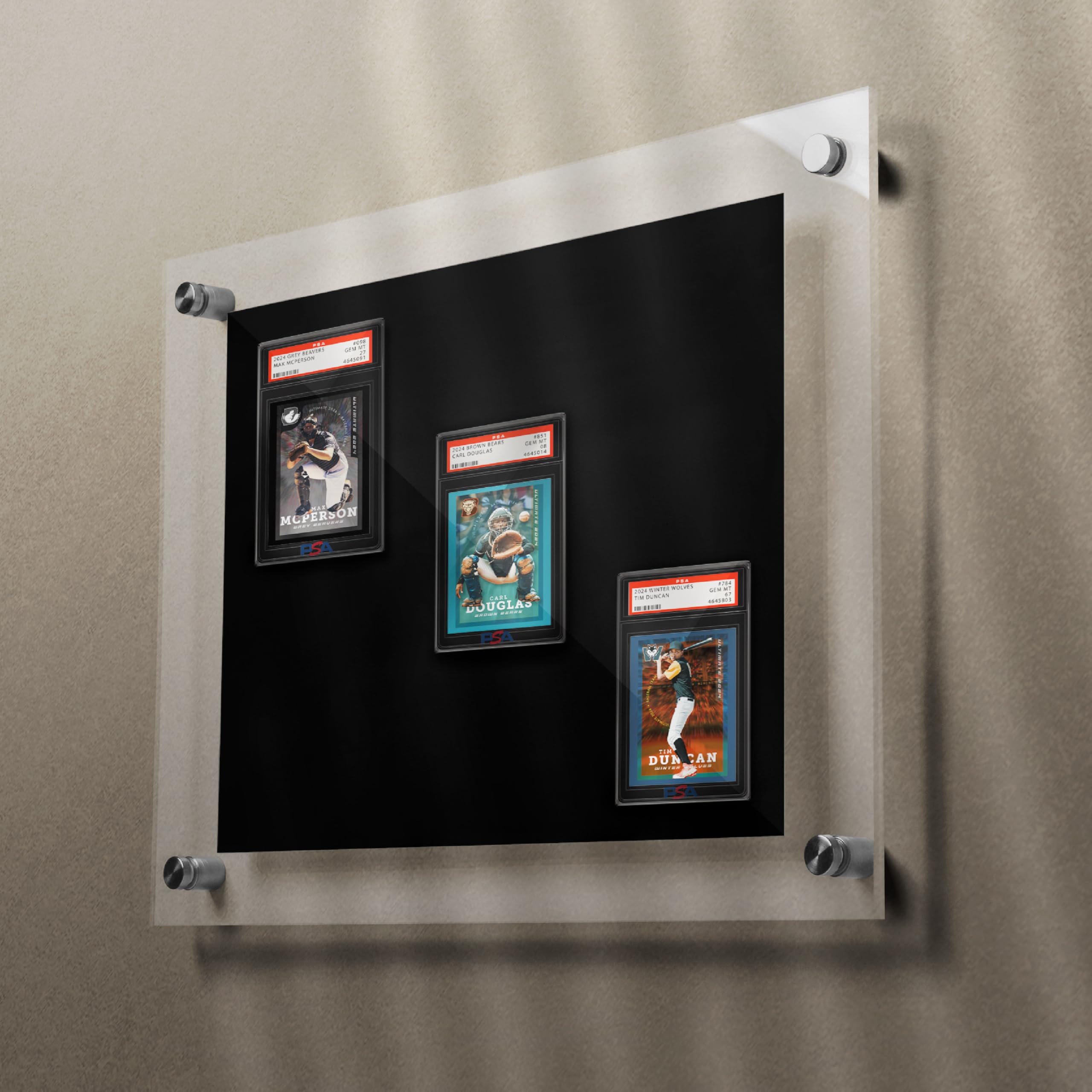 Cardboard Gold PSA Graded Card Sleeves (50 Pack) – Official PSA Logo, Resealable Slab Protectors for Trading Cards