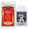 Cardboard Gold Toploader Sleeves - 50 Pack Resealable 75pt-140pt Acid-Free Clear Polypropylene Sleeves for Card Protection