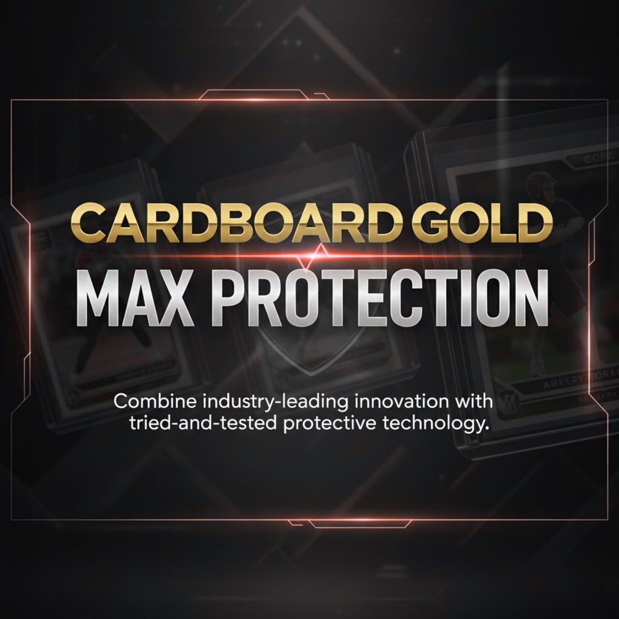 Cardboard Gold Toploader Sleeves - 50 Pack Resealable 75pt-140pt Acid-Free Clear Polypropylene Sleeves for Card Protection