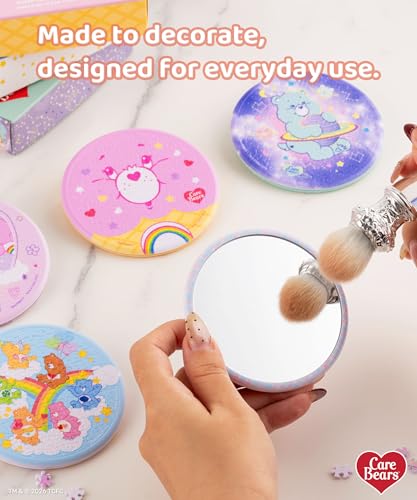 Care Bears 68-Piece Puzzle Mirror by PieceRelax – Bearadise Design, Double-Sided, Plastic Interlocking Pieces