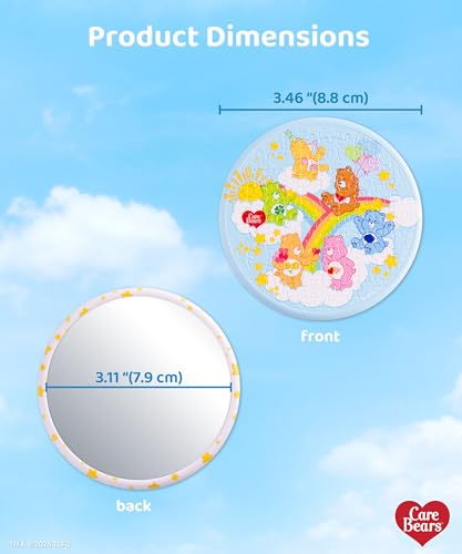 Care Bears 68-Piece Puzzle Mirror by PieceRelax – Bearadise Design, Double-Sided, Plastic Interlocking Pieces