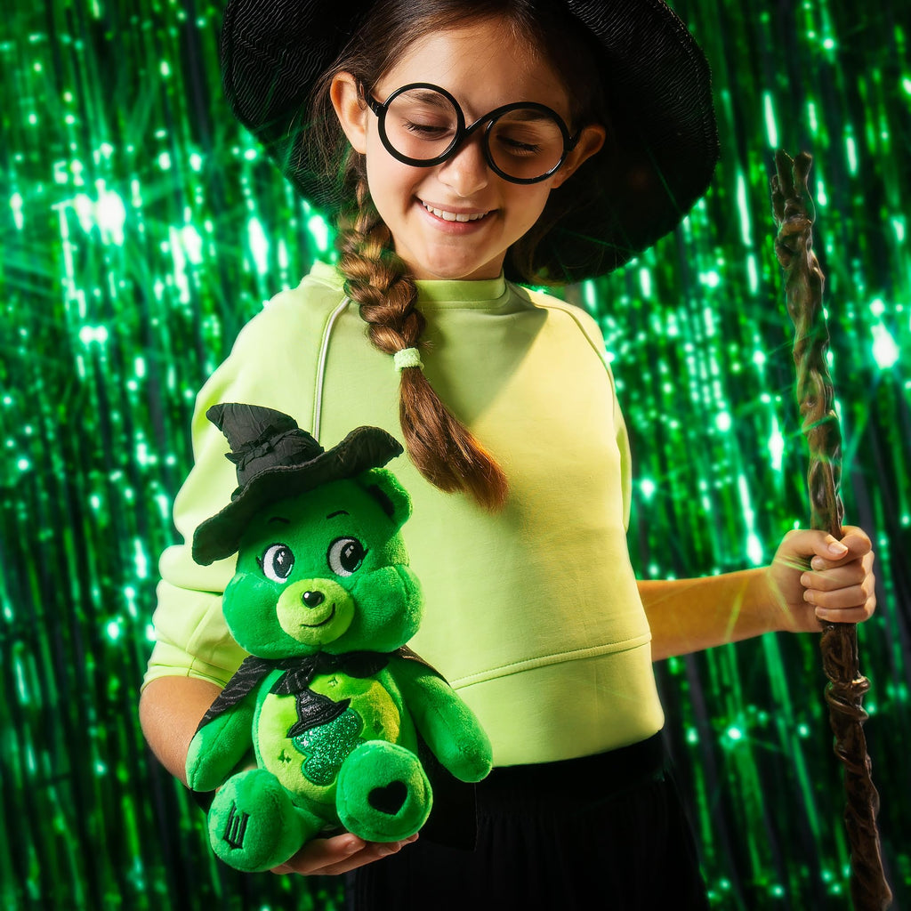 Care Bears x Wicked Fun Size Plush – Good Luck Bear as Elphaba, 9-Inch Collectible