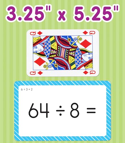 Carson Dellosa 3-Pack Math Flash Cards: Multiplication, Division & Fractions for Grades 3-5