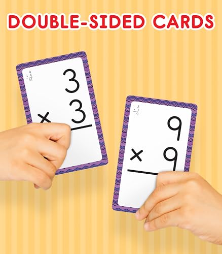 Carson Dellosa 3-Pack Math Flash Cards: Multiplication, Division & Fractions for Grades 3-5