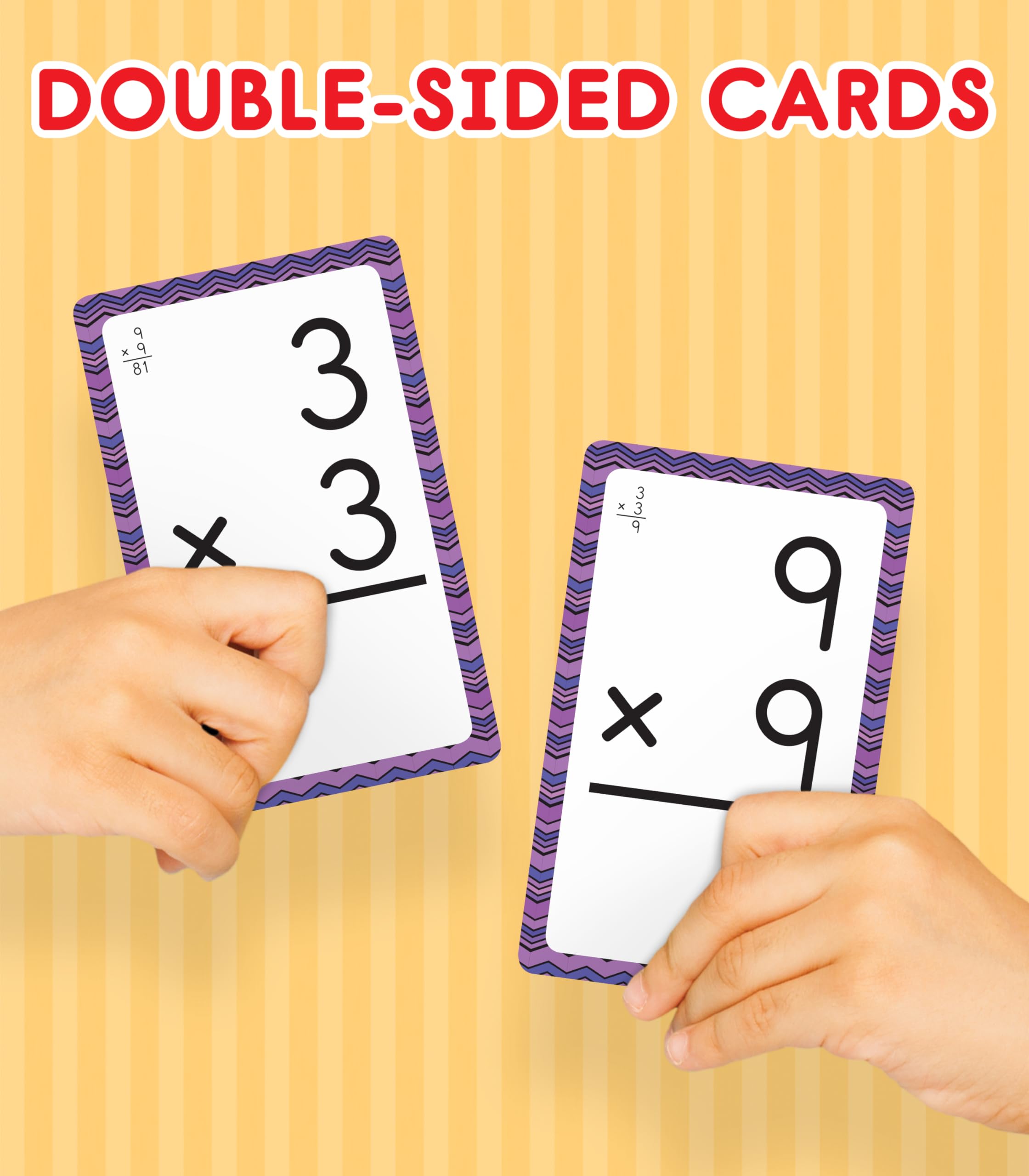 Carson Dellosa 3-Pack Math Flash Cards: Multiplication, Division & Fractions for Grades 3-5