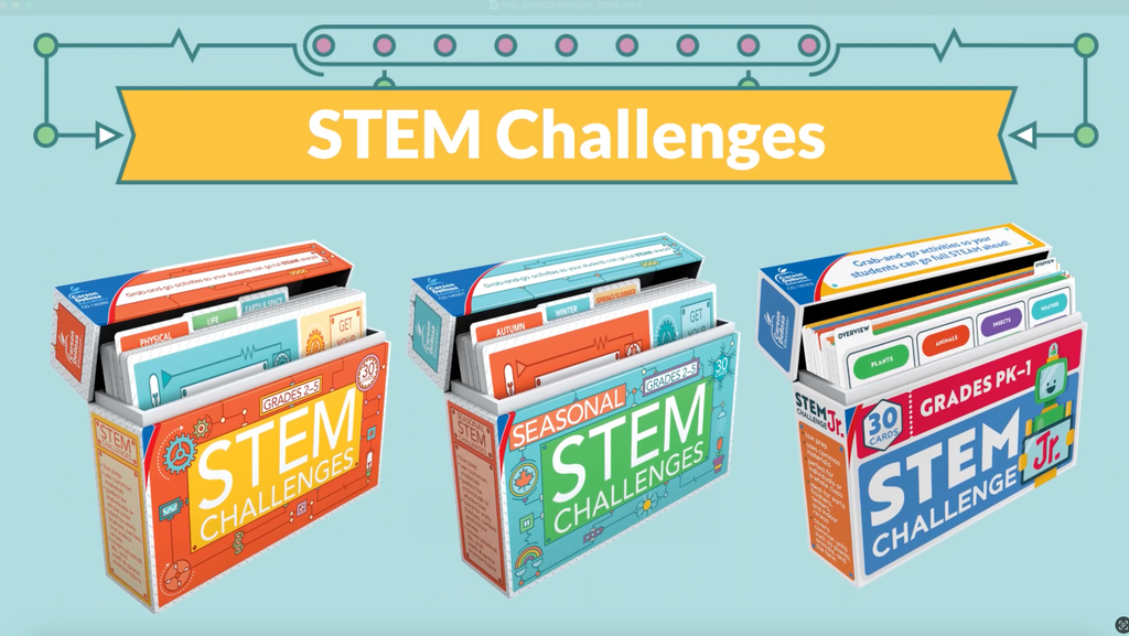 Carson Dellosa STEM Challenges Jr. Learning Cards – 30 Science Activities for Kids Ages 5-7